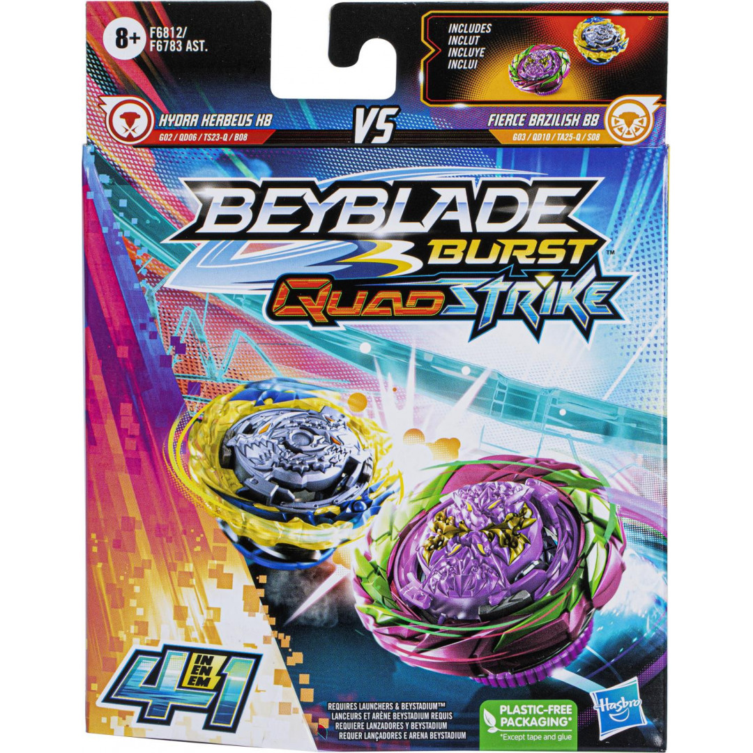 Beyblades Quadstrike Fierce Bazilisk And Hydra Kerbeus Mr Toys