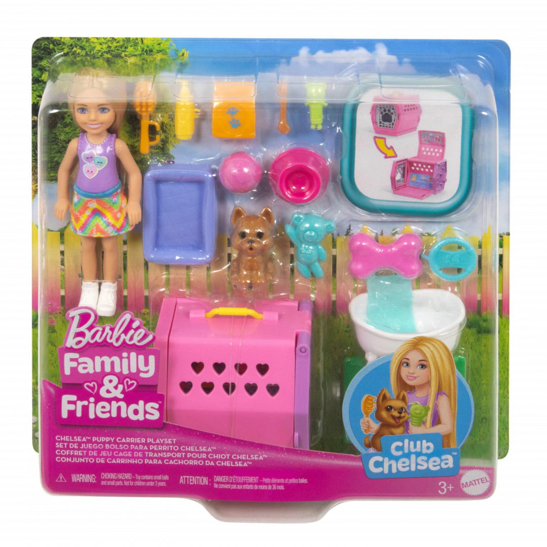 Barbie Chelsea Un Tocco Di Magia - Set Stalla Con Pegaso E Coniglietto, Capelli Che Cambiano Colore Con Acqua Fredda, Giocattolo 3+ Anni (HNT67) - 3
