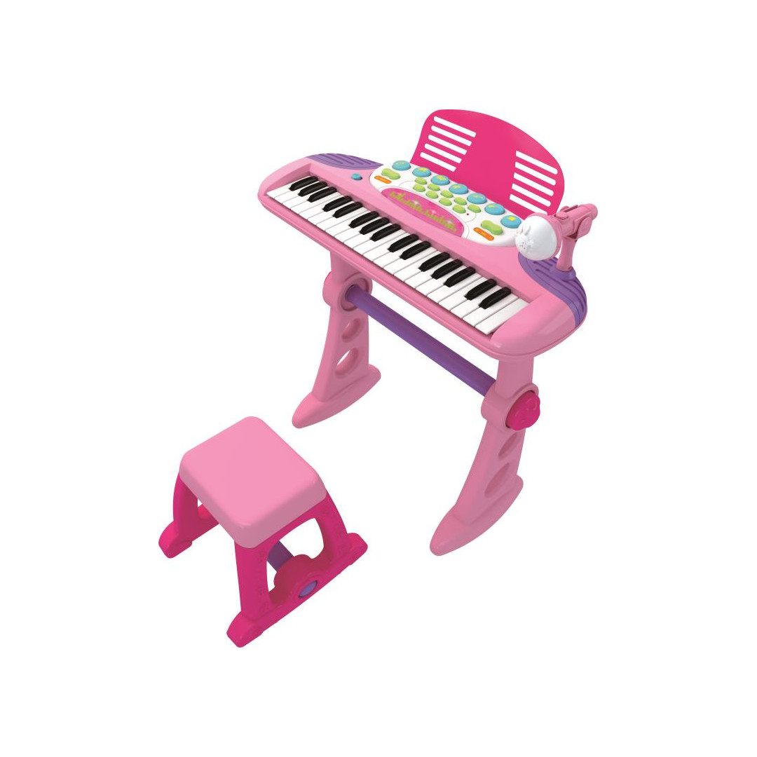 Children's Keyboard with Stool and Mic - Pink - Afterpay