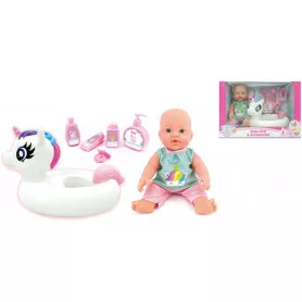 31cm Baby Doll with Unicorn Floatie and Accessories