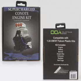 1:24 XW/XY Ford Standard Bonnet w/Cut Out Guide for Coyote Supercharged Engine Plastic Kit Accessory