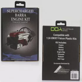 1:24 Ford XW/XY Barra 6 Cylinder Engine Supercharged Plastic Kit Accessory