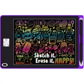 8.5" Interactive LCD Writing Tablet - Purple Art (USB Rechargeable)
