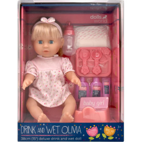 Dollsworld drink & wet olivia 38cm / 15" Drink/Wet
