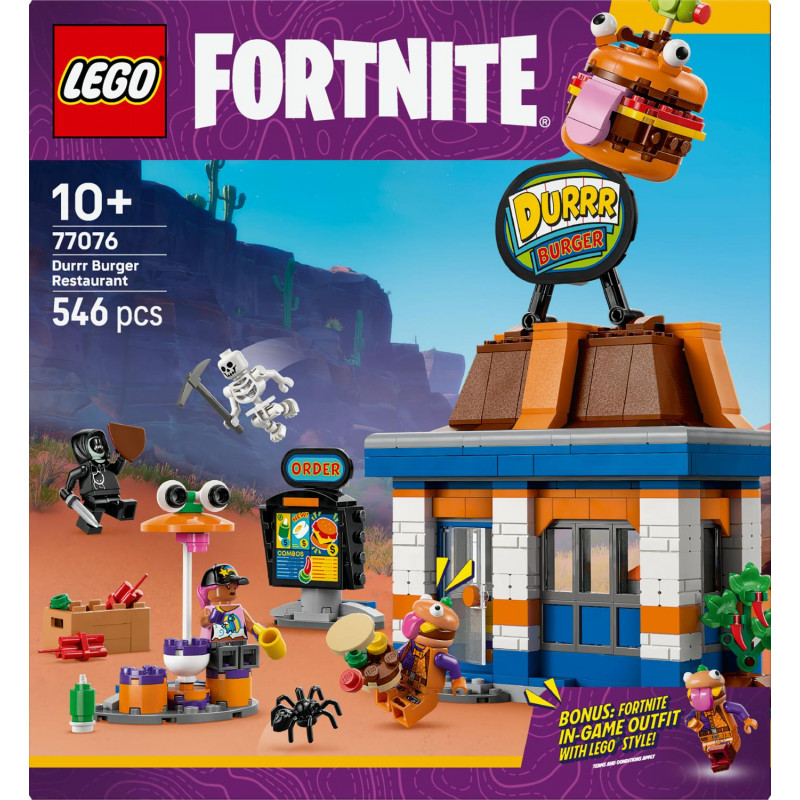 LEGO® Fortnite® Durrr Burger Restaurant Video Game Toy 77076