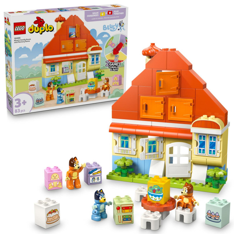 LEGO DUPLO Bluey's Family House with Memory Game 10459