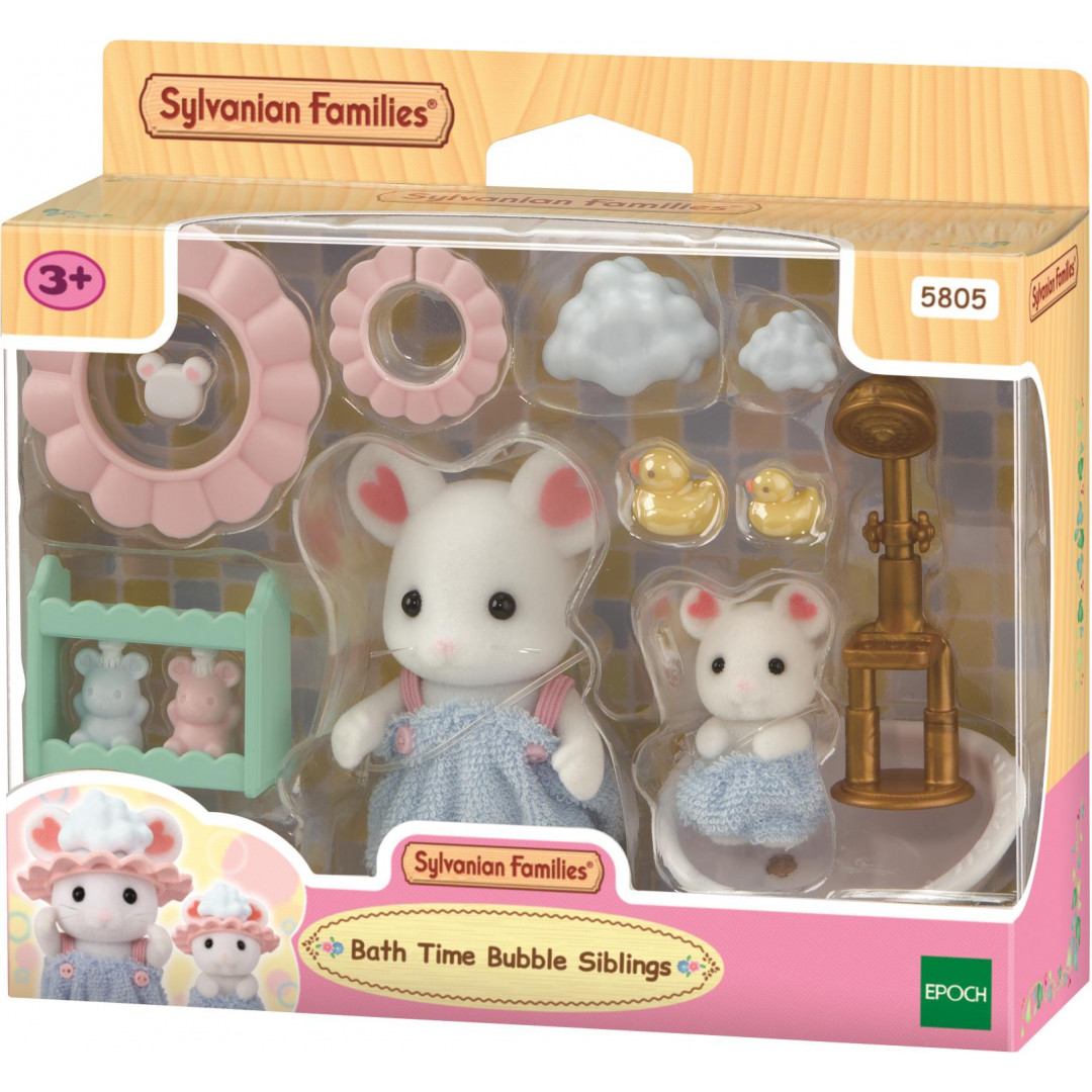 Sylvanian Families: Bath Time Bubble Siblings