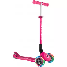 Globber PRIMO Foldable Lights Scooter Fuchsia/Dark Pink