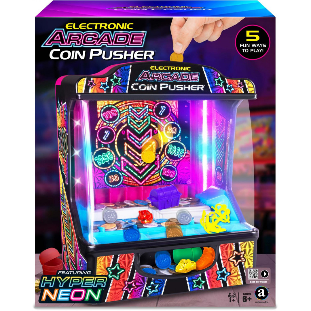 Electronic Arcade Coin Pusher (Hyper Neon Series) -
