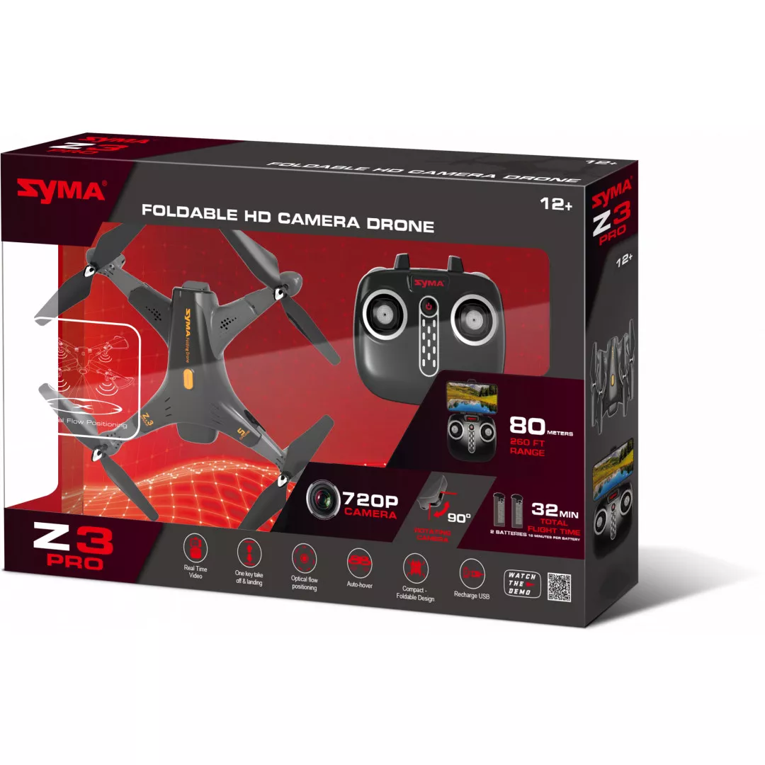 Syma - Z3-1Pro Foldable Hd Camera Drone (2 Batteries)