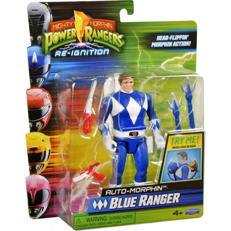 Power Rangers Auto-Morphin Ranger Figures Blue - Afterpay