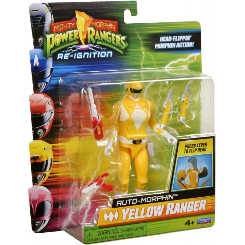 Power Rangers Auto-Morphin Ranger Figure Yellow - Afterpay
