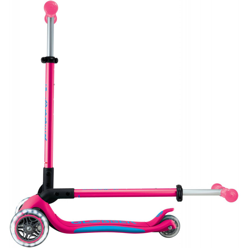 Globber Primo Fold Plus Lights Scooter V2 - Petrol Blue