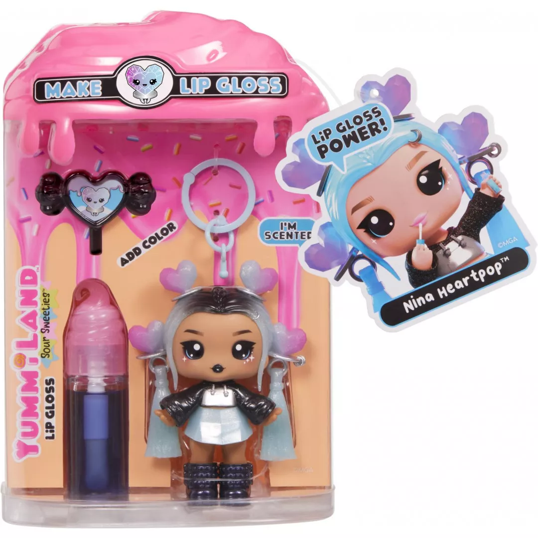 Yummiland Astrid Stars Poupée de gloss à lèvres Sour Sweeties avec brillant à lèvres DIY + porte-clés amovible, jeu cosmétique, à collectionner à Yummiland Astrid Stars Poupée de gloss à lèvres Sour Sweeties avec brillant à lèvres DIY + porte-clés amovible, jeu cosmétique, à collectionner à