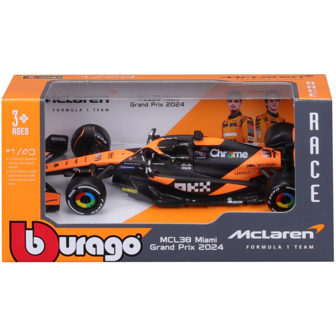 1:43 2024 F-1 McLaren Mcl 38 81 Piastri - Afterpay