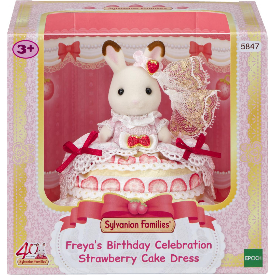 Sylvanian Families - Freya's Birthday Strawberry Cake Dress