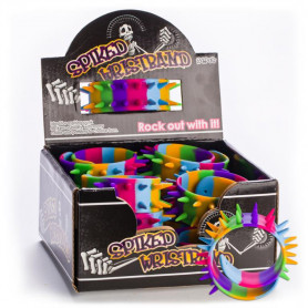 Rainbow Spiky Snap Bracelet - Colour