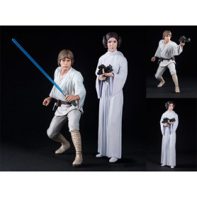 Star Wars Luke Skywalker & Princess Leia Artfx Statue