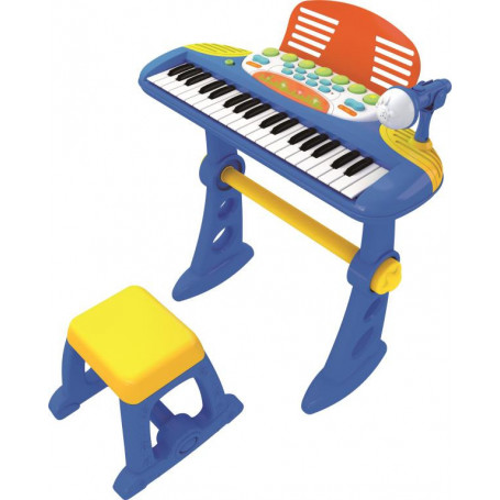 Children's Keyboard with Stool and Mic - Blue