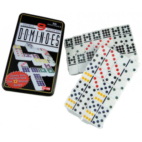 Double 9 Dominoes In Tin Box