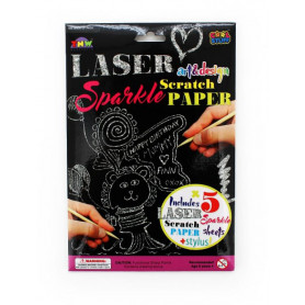 Laser Sparkle Scratch Paper