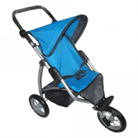 Blue Dolls 3 Wheel Stroller
