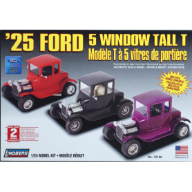 1:24 1925 Ford 5 Window Tall T Plastic Kit