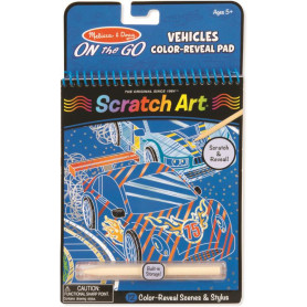 Melissa & Doug On the Go Vehicles Colour-Reveal Pad Scratch Art