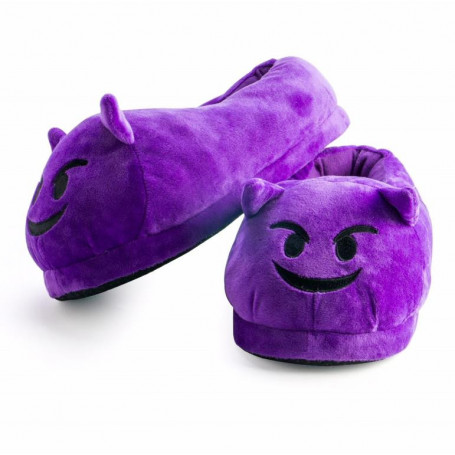 Koolface Velour Cushion Purple Angry Face