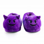 Koolface Velour Cushion Purple Angry Face