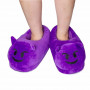 Koolface Velour Cushion Purple Angry Face