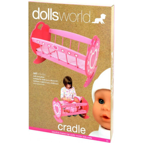 Dolls World Wooden Cradle