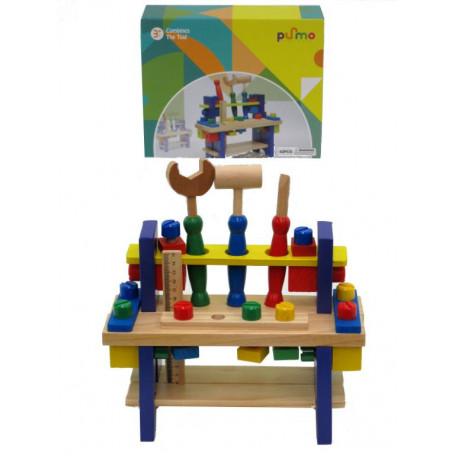 42 Pcs Work Bench Activity Centre - Bright Rainbow Colours