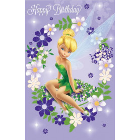 Card Birthday Tinkerbell Purple