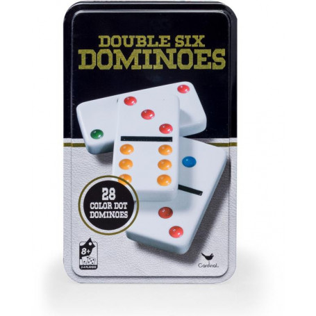 Cardinal Double 6 Domino Tin