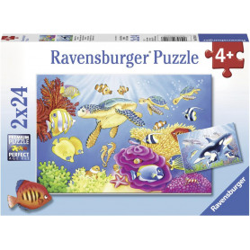 Ravensburger Colourful Underwater World Puzzle 2x24Pc