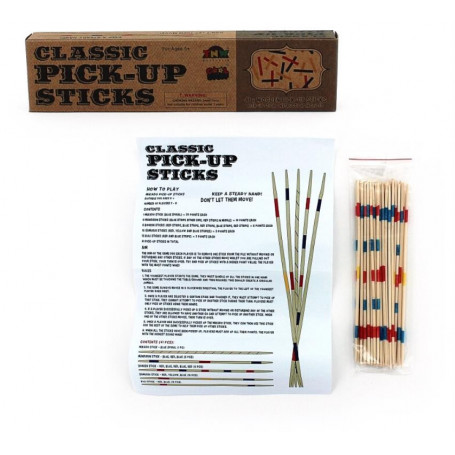 Wooden Pick Up Sticks In Kraft Box