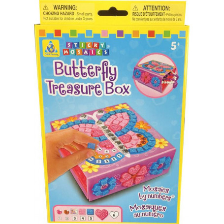 Sticky Mosaics Butterfly Treasure Box