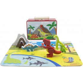 Kaper Kidz Dinosaur Playset In Tin Case