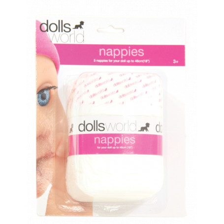Dollsworld Nappies - 5 Pack