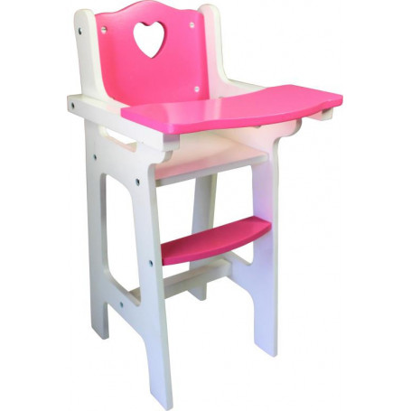 Sally Fay Wooden Dolls High Chair - Moveable Tray