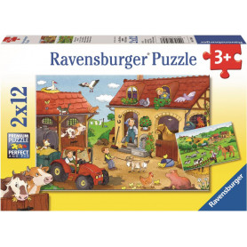 Ravensburger Working on the Farm Puzzle 2x12Pc