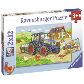 Ravensburger Hard at Work Puzzle 2x12Pc