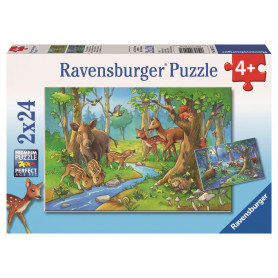 Ravensburger - Cute Forest Animals Puzzle 2X24Pc