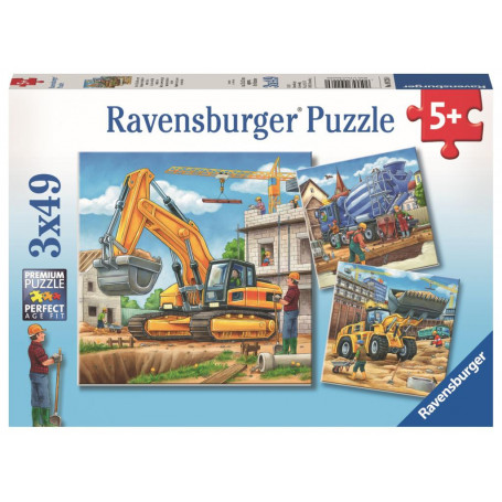 Ravensburger - Construction Vehicle 3X49Pc Puzzle