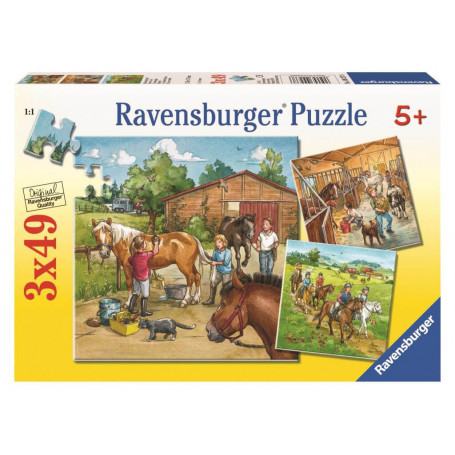 Ravensburger A Day with Horses Puzzle 3x49Pc