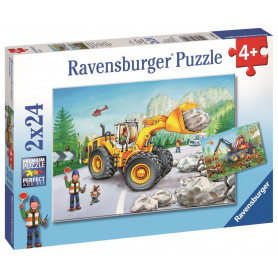 Ravensburger Diggers at Work Puzzle 2x24Pc