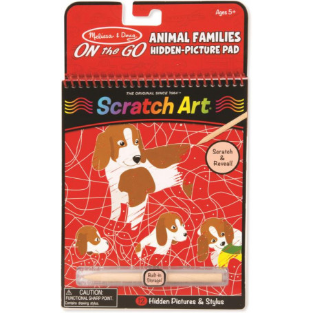 M&D - On The Go - Scratch Art - Animal Family