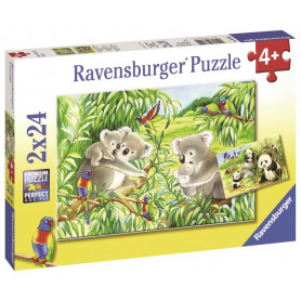 Ravensburger Sweet Koalas and Pandas Puzzle 2x24Pc