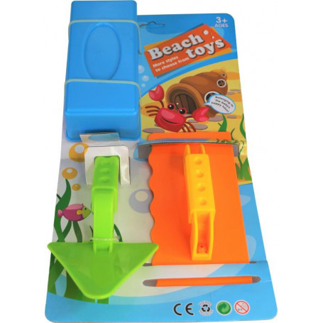 Sand Castle Builders Kit - Trowel, Float, Brick Mould